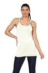 Strappy Vest Top for Women UK Plus Size New Ladies Plain Cami Bodycon Basic Plain Tank Tops Sleevless Camisole White