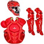 All-Star System7 Axis NOCSAE Adult Baseball Catchers Set, Scarlet