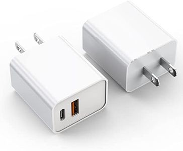 iPhone 16/15 Charger Block, 2Pack 20W Dual Port PD Fast USB C Wall Charger Adapter + USB A Quick Charging Brick Plug Compatible with iPhone 16/15/14/13/12/11/Pro Max/Plus/XS/XR/X,iPad,AirPods and More