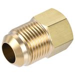 uxcell Brass Pipe Fitting, 1/2 SAE Flare Male 1/4 SAE Female Thread, Tubing Adapter Connector, for Air Conditioner Refrigeration