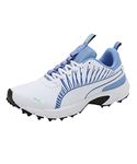 PUMA | Cricket Square Men's Shoes | White-Blue Glimmer-Elektro Green | 8UK