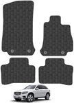 Rubber Car Mats Compatible with Mercedes GLC (2016-2022) [X253/C253] Tailored Fit Rubber Floor Mats Set Accessory Black Custom Fit 4 Pieces with Clips - Anti-Slip Backing, Heavy Duty & Waterproof