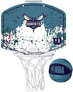 Wilson Mini canasta de baloncesto NBA TEAM MINI HOOP, CHARLOTTE HORNETS, Plástico