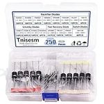 Tnisesm 250 Pcs 16 Values Rectifier/Schottky/Fast Recovery/Switch Diode Assortment Kit,1N4001 1N4004 1N4007 1N5404 1N5406 1N5408 RL207 10A10 1N5817 1N5819 1N5822 15SQ045 UF4007 FR107 FR207 1N4148