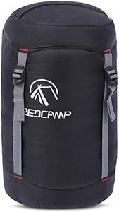 REDCAMP Nylon Compression Stuff Sack, Ultralight Sleeping Bag Compression Sack Great for Camping, Backpacking, Hiking, Black M