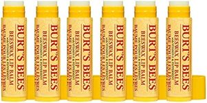 Burt’s Bees 100% Natural Moisturizing Lip Balm, Original Beeswax with Vitamin E and Peppermint Oil - 6 Tubes