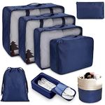 Travel Packing Cubes (UK Company) Organiser Bags Travel Essentials Compression Packing Cubes