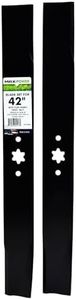 Maxpower 561556B (2) Blade Set for 42" Cut MTD, Cub Cadet, Troy-Bilt Replaces OEM No. 742-04308, 742-04312, 942-04308, 942-04312, 119-8456, 21-3/16" X 2-1/4"