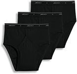 Jockey Men's Underwear Classic Low Rise Brief - 3 Pack, Black, 34