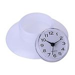 DEWIN Wall Clock, Mini Cute Bathroom Kitchen Mirror Suction Wall Clock Shower Waterproof Quartz Clocks for Kitchen Decoration(White)