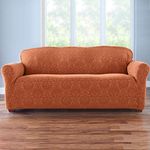 BrylaneHome Bh Studio Ikat Stretch Sofa Slipcover - Cayenne