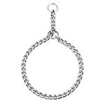 HAPPY HACHI Choke Chain for Dogs 55cm, Strong Slip Chain Collars Anti Chew for Medium Large Pet Dog, Silver Metal Necklace for Puppy Training Walking