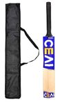 XTROKE CEAI Edition Popular Willow Cricket Bat with Bat Cover for Tennis Ball Grip Kids, Boys, Girls, Men, Wood (Size Full)