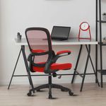 Acacia Office Chair, Ergonomic Desk Chair with Lumbar Support Arch and Flip-Up Armrs, Breathable Mesh Computer Task Chair for Home Office and Gaming, BIFMA Quality Certified (RED)