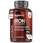 Gentle Iron Tablets High Strength 28mg - 400 Tablets (6+ Months Supply) - Vegan Iron Bisglycinate - Energy Tablets for Tiredness and Fatigue - High Absorption Iron Supplements for Women and Men