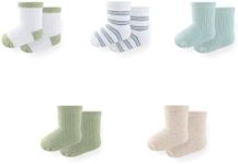JELYLOVE Unisex Baby Boy Girl Socks 5 Pack Ankle Crew Socks Breathable Socks Newborn Accessories Set