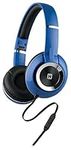 iHome On-Ear Foldable Headphones with Mic and Remote, Blue (IB46LBC)