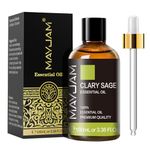 MAYJAM Clary Sage Essential Oils 100ML, Clary Sage Oil for Diffuser, Humidifier, DIY, Home, Office