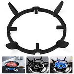 YAANBUNB Wok Ring Cast Iron Wok Support Ring Universal Stove Rack Stove Pan Support Stove Trivet Non Slip Cooktop Range Pan Rack Black Milk Pot Stand for Kitchen Wok Gas Hob, 17cm Diameter