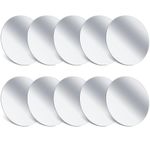 Dandat Small Mirrors for Crafts Preschool Shatter Proof Mirror for Kids 6 x 6 Inches Round Toddler Mirror Plastic Mirror for Classroom Bath Facial Expression Practice(Classic Color, 10 Pcs)