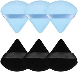 6 Pieces Triangle Powder Puff Soft Makeup Sponge Make Puff for Face Powder Cosmetic Foundation Sponge Makeup Tool