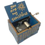 SIMDAO You are My Sunshine Music Box,Wood Music Boxes Mini Classic Vintage Hand Crank Musical Box,Gifts for Her Him on Birthday/Christmas/Valentine's Day