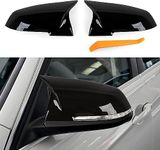 BAYUIHON Door Side Mirror Covers for Cars Rear View Caps fits for BMW F20 F22 F30 F31 F32 F33 F36 F87 M2 X1 E84 328i 330i 335i 428i 435i - 2PCS (Glossy Black)