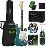 GEARit GI-150 Canyon Series, 39” Electric Guitar Set w/Amplifier, HSS Pickup with Coil Split, All-Inclusive Starter Kit with Tuner, Gig Bag, and Guitar Strap, Cable, Picks, Strings - Riptide Blue