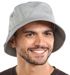 Bucket Sun Hats (Lgray, Mens)