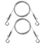 Wgbon 2Pcs Picture Hanging Wire, Adjustable Mirror Frame Hanging Kit, 2m x 1.5mm Heavy Duty Stainless Steel Wire Rope, Supports Up to 100lbs