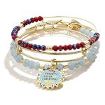 Alex and Ani Holiday Expandable Bangle Sets for Women, Multicolor, Shiny Finish, 2 to 3.5 in, Set of 3, One size, no gemstone