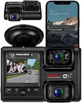 PRUVEEO Dash Cam, Front and Inside 1080P Dual FHD, Novatek Processor, Single-Channel 2160P, Built-in WiFi, 24H Parking Monitor, 2 Inch LCD Camera, 512 Gb Max, Infrared Night Vision