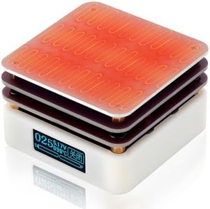 Mini Placa Caliente, Estación de Soldadura de Precalentamiento PCB SMD de 65W 20V, Plataforma de Retrabajo de Mini Precalentador, 56x56x35mm, con Pantalla OLED