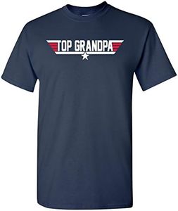 Top Grandpa - Funny Father's Day Papa Pops Movie Mens T-Shirt - Large - Navy