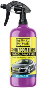 Mullock's Dry Wash & Wax Spray - Waterless Car Wash Cleaner with Carnauba Nano Wax Technology for a Showroom Finish - Eco-Friendly $ Easy to Use (Without Microfibre Cloths)