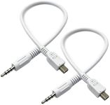 Seadream 2Pack 3.5mm Male Audio Jack to 5 Pin Mini USB Male Microphone Adapter Cable