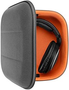 Geekria Shield Headphones Case Compatible with Sennheiser HD 400S, HD660s, HD 560S, Large-Sized Over-Ear Headphones, Replacement Hard Shell Travel Carrying Bag with Cable Storage (Microfiber Grey)