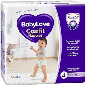 BabyLove Cosifit Nappies Size 4 (9-14kg) | 1 Month Supply 180 Pieces (3 X 60 pack)