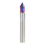 Amana Tool 45624-K SC Spektra Extreme Tool Life Coated V-Groove 60 Deg x 1/4 D x 31/64 CH x 1/4 Inch SHK 3-Flute Router Bit