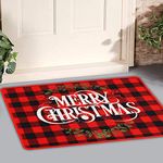 Sale Clearance Novelty Festive Welcome Doormats Indoor Home Carpets Decor Cover, Tank & Rug Bathroom Decoration Set Merry Christmas and Happy New Years (J 40*60cm)