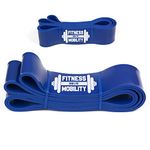 CKB LTD Strong Resistance Bands BLUE 6.4 cm 27-68kg SINGLE BAND For Assisted Pull Up Stretching Heavy Duty Gym Fitness Gymnastics Loop Powerlifting Workout Ideal for Men Women Exercises