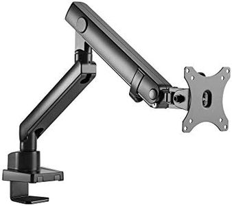 SIIG Aluminum Mechanical Single Monitor Arm Mount - Height Adjustable Desk Mount for 17in to 32in Screens - 17.6lbs Max VESA 75x75mm 100x100mm, Black