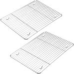 Adorila 2 Pack Cooling Rack for Baking, 8.7" x 6.3" Stainless Steel Grill Rack, Baking Rack for Baking Cooking Roasting Oven Use