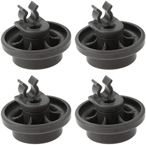 MOOTVGOO 4 Pack 4581DD3003B Dishwasher Lower Rack Wheels, Gray Dishwasher Rack Parts, Dishrack Roller Assembly Repalcement for LG Replaces 4502960 AP6231149 PS12075858