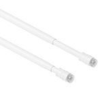 TYRON 2Pcs Slim Spring Tension Rod 28 to 45 Inches, 3/8 in. Diameter, Adjustable Skinny Thin Tension Curtain Rod No Drill, Window Sash Tension Rods (White)