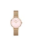 Daniel Wellington Petite Melrose Watch, Rose Gold Mesh Bracelet (Rose Gold/MOP, 28mm)