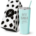 Best Nana Ever Insulated Tumbler Cup with Straw and Lid - Grandparent Coffee Mug - World's Best Nana Gift from Grandkids for Birthday - New Nana Tumbler - Grandma, Nana Gifts