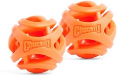 Chuckit! Air Fetch Ball – Durable Rubber Dog Toy, Lightweight Exercise Fetch Ball, Compatible with Launcher, Small, 4.8 cm (Pack of 2)