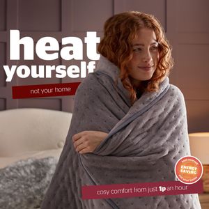 Silentnight Heated Throw Blanket – Grey, 120x160cm