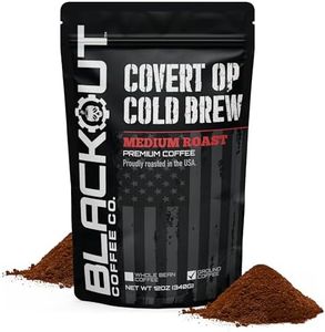 Blackout Coffee Covert Op Cold Brew Medium Roast - Perfect for Cold Brew, Drip, and Pour Overs - Small Batch Freshly Roasted in the USA - 12 oz Bag (Ground Coffee)